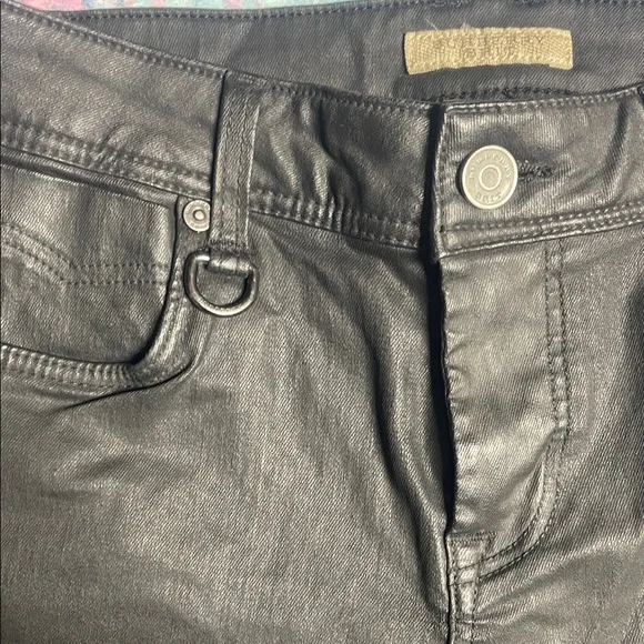 Burberry Brit Black pleather skinny stretch Pants - Picture 5 of 13